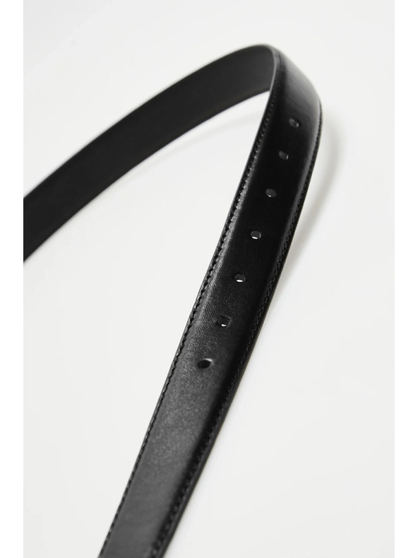 Moodo Curea neagră cu cataramă aurie Moodo