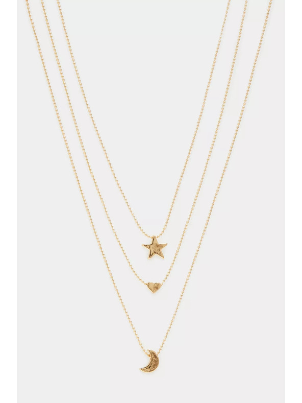 Moodo Colier triplu auriu Moodo