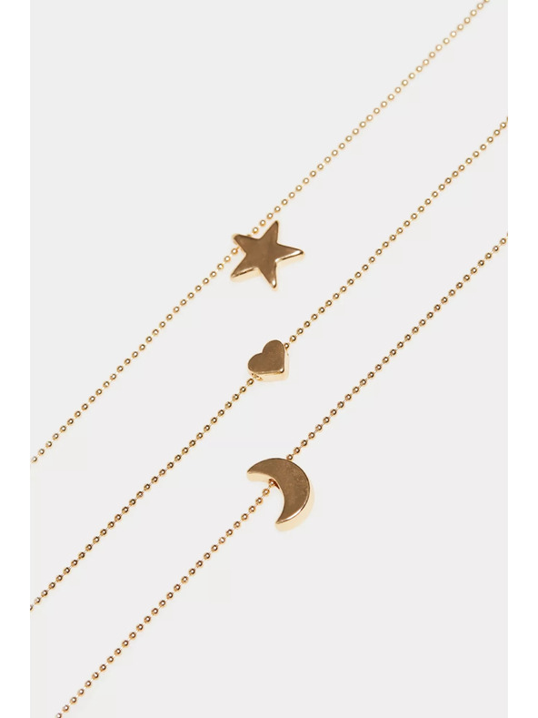 Moodo Colier triplu auriu Moodo