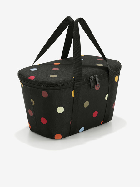 Reisenthel Geantă de cumpărături neagră cu buline și răcire Reisenthel Coolerbag XS