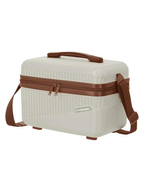 Travelite Trusă cosmetică Travelite Bali Beautycase Alb/coniac