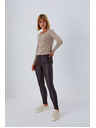 Moodo Pantaloni fitted din material cerat Moodo