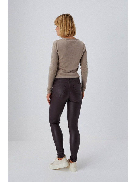 Moodo Pantaloni fitted din material cerat Moodo