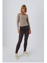 Moodo Pantaloni fitted din material cerat Moodo