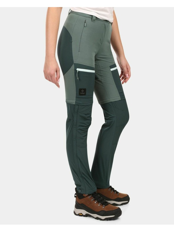 Kilpi Pantaloni de exterior detașabili pentru femei Kilpi HOSIO-W Verde închis