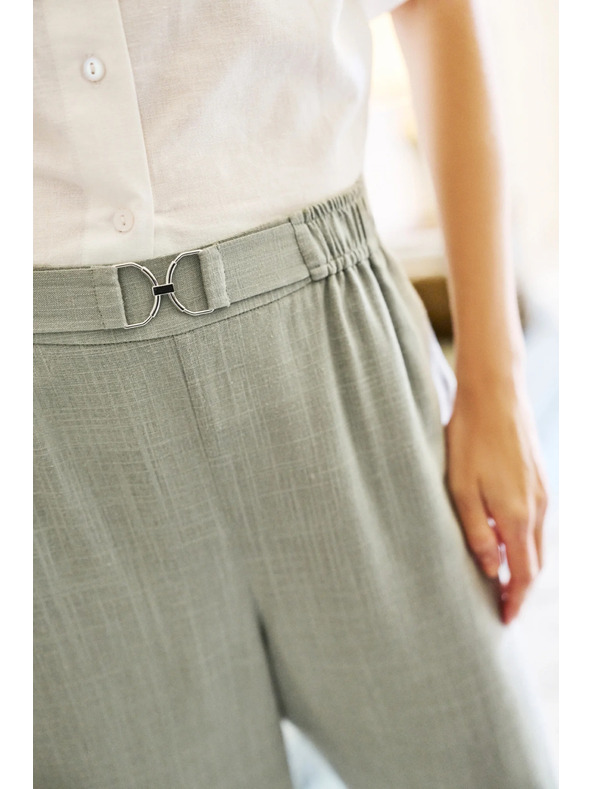 Moodo Pantaloni Moodo pentru femei - verzi