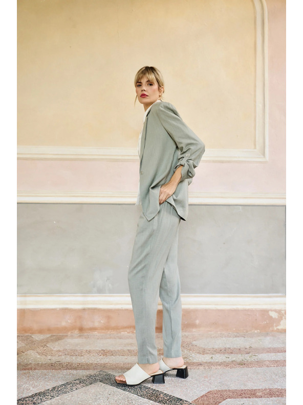 Moodo Pantaloni Moodo pentru femei - verzi