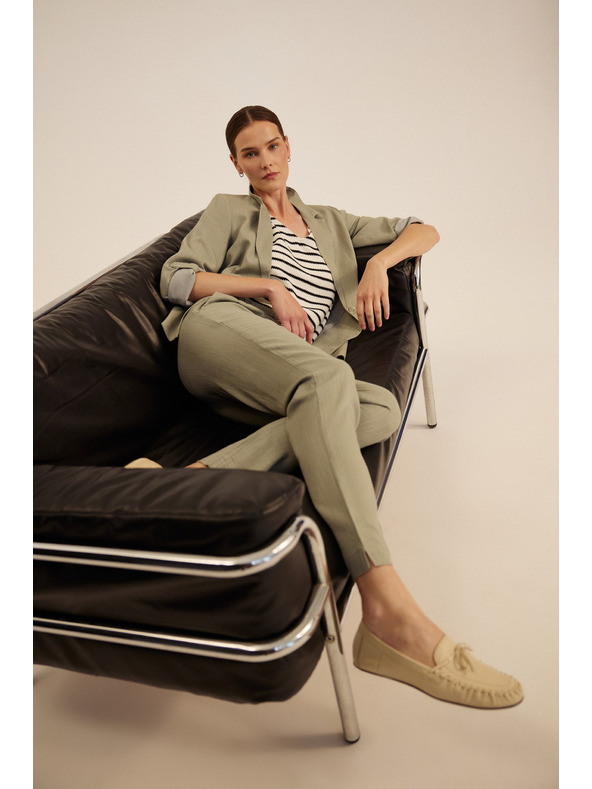 Moodo Pantaloni Moodo pentru femei - verzi