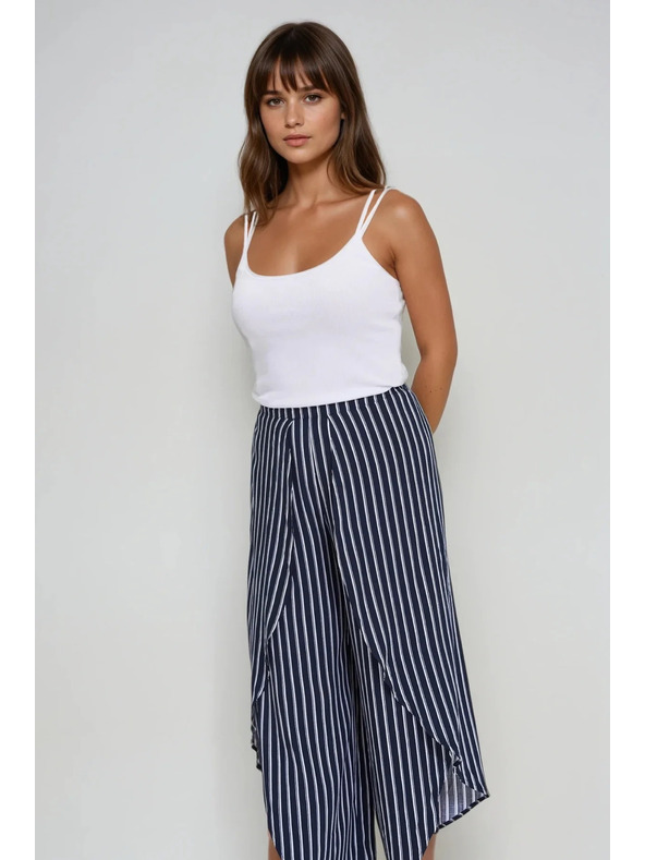 Moodo Pantaloni asimetrici pentru femei cu despicături