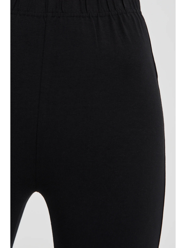 Moodo Colanți negri 3/4 pentru femei cu șiret