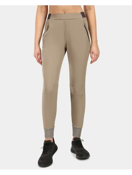 Kilpi Pantaloni de alergare pentru femei Kilpi HEYES-W Khaki