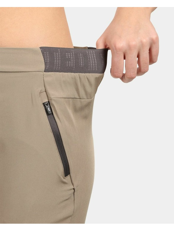 Kilpi Pantaloni de alergare pentru femei Kilpi HEYES-W Khaki