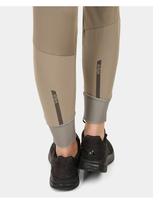 Kilpi Pantaloni de alergare pentru femei Kilpi HEYES-W Khaki