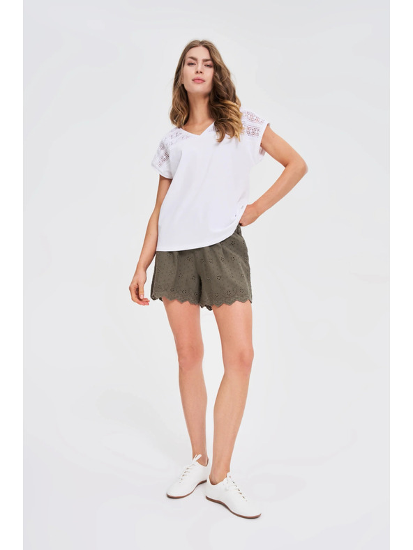 Moodo Bluză albă lejeră