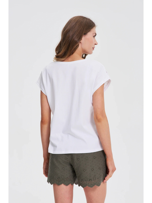 Moodo Bluză albă lejeră