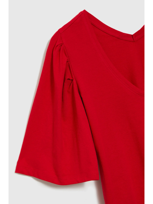 Moodo Bluză roșie cu mâneci largi