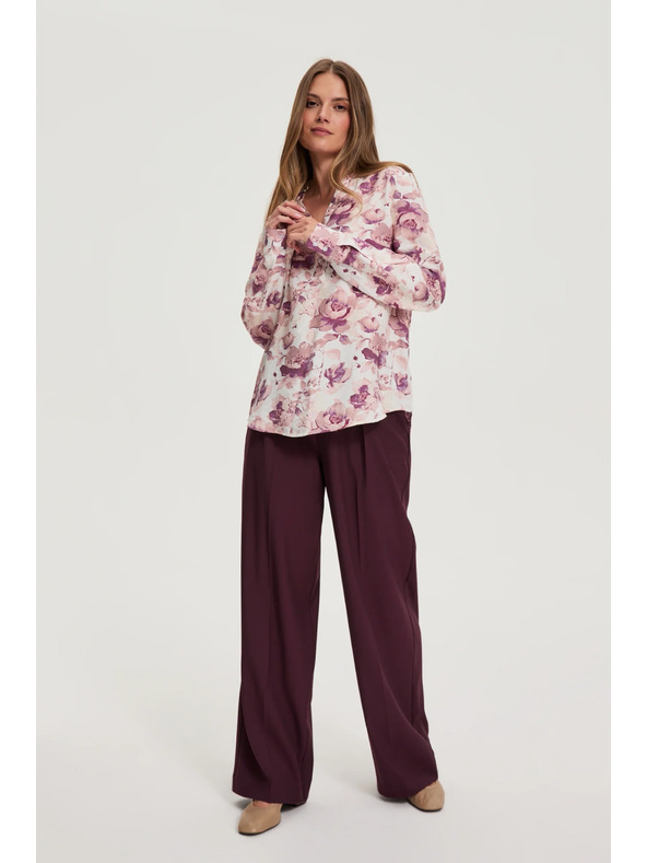 Moodo Bluză roz cu imprimeu floral Moodo