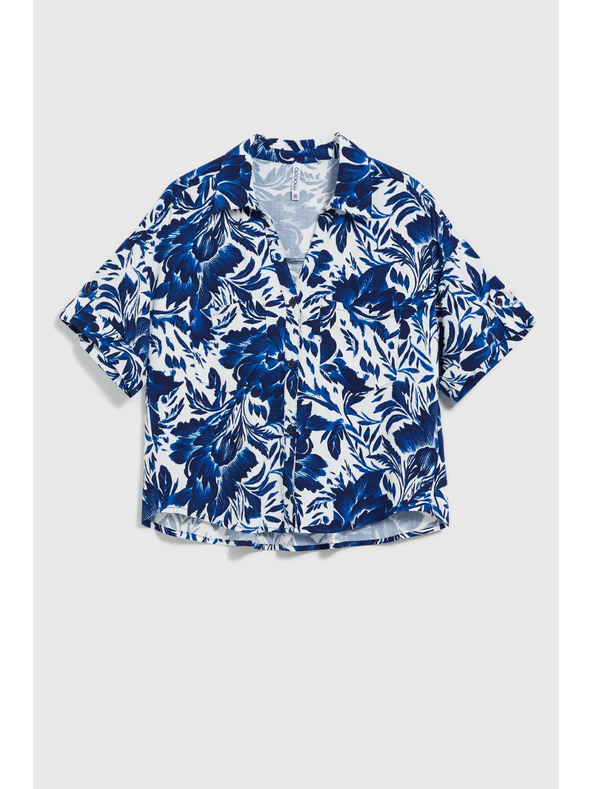 Moodo Bluză în dungi albastre și albe