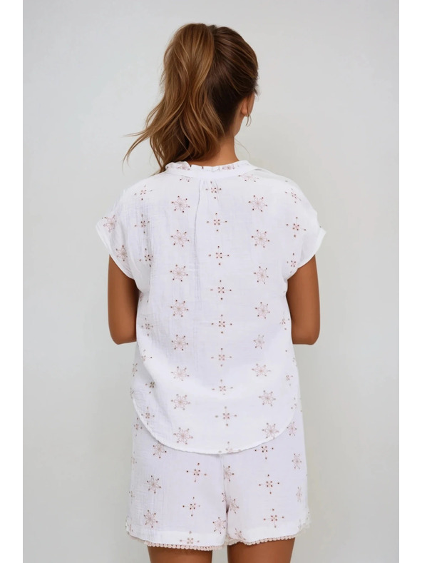 Moodo Top alb cu model