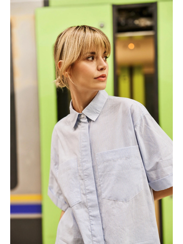 Moodo Cămașă albastru deschis pentru femei