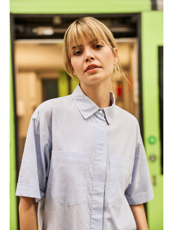 Moodo Cămașă albastru deschis pentru femei