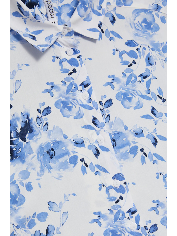 Moodo Cămașă cu imprimeu floral Moodo, albastru deschis