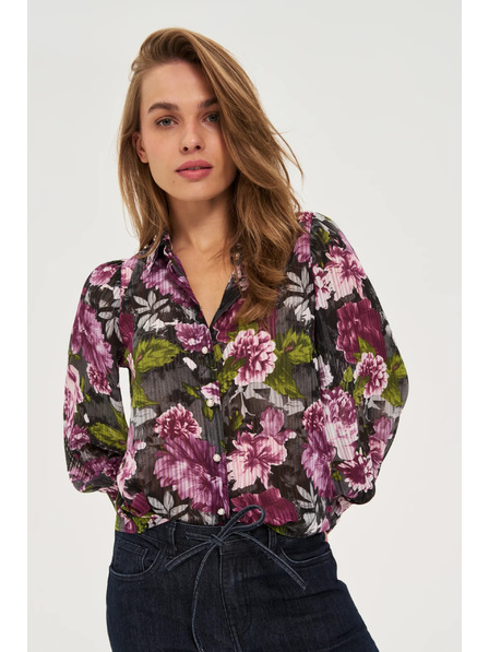 Moodo Cămașă cu imprimeu floral Moodo