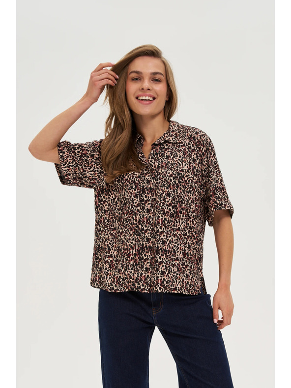 Moodo Cămașă leopard pentru femei Moodo