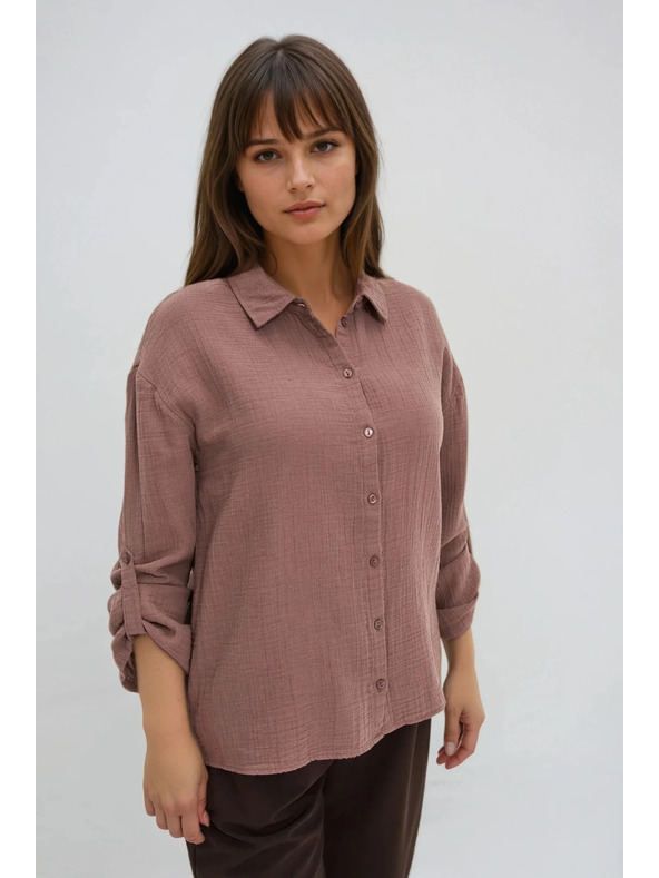 Moodo Cămașă maro deschisă Moodo