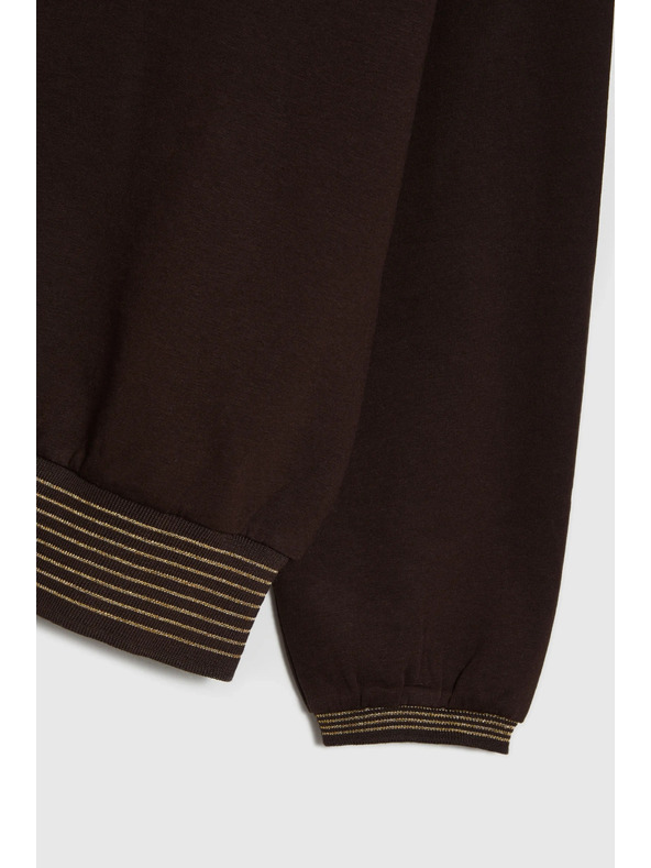 Moodo Hanorac maro cu detalii aurii Moodo