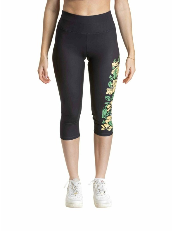 Meatfly Jambiere pentru femei Meatfly Edna Yellow Flowers |