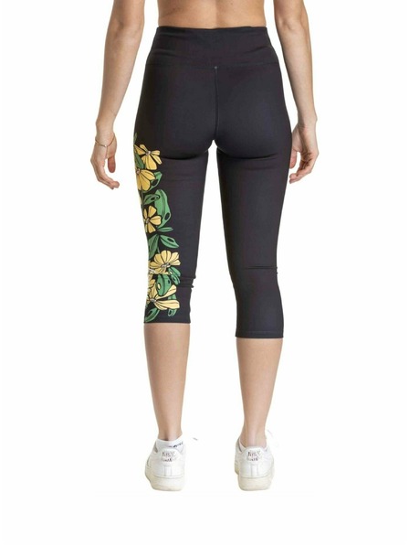 Meatfly Jambiere pentru femei Meatfly Edna Yellow Flowers |