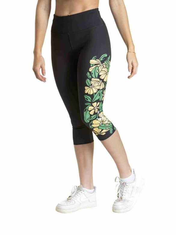 Meatfly Jambiere pentru femei Meatfly Edna Yellow Flowers |