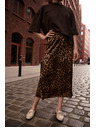 Moodo Fustă damă cu model leopard Moodo - maro