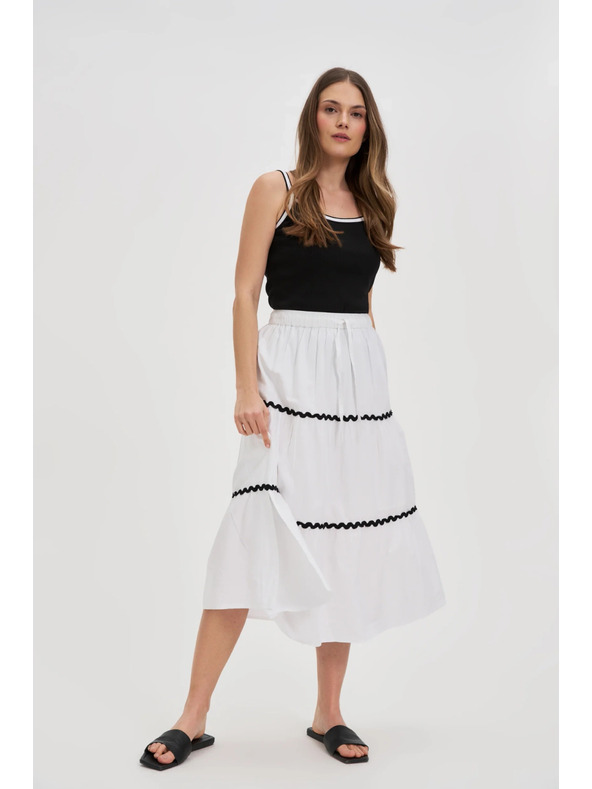 Moodo Fustă pentru femei Moodo - albă