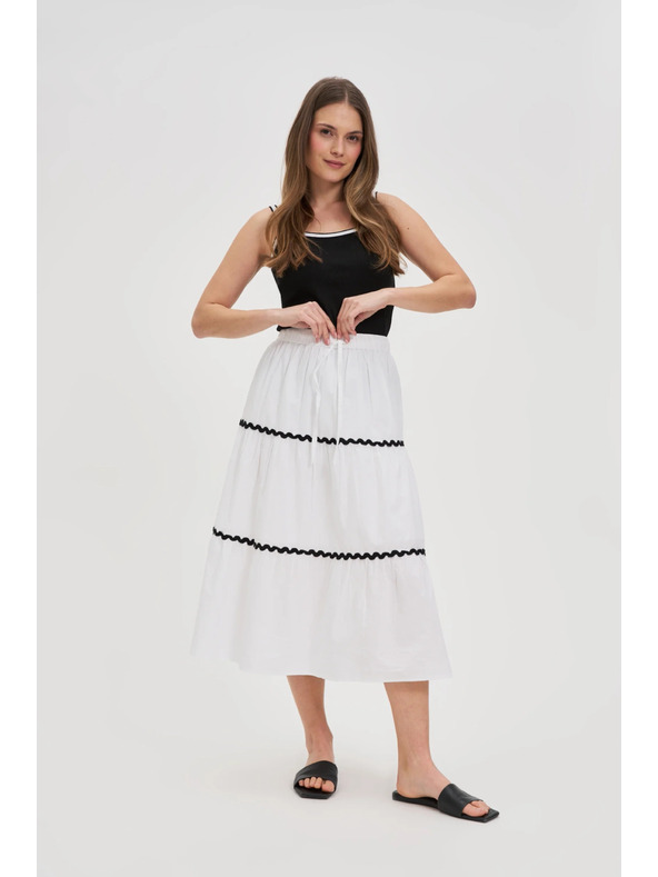 Moodo Fustă pentru femei Moodo - albă