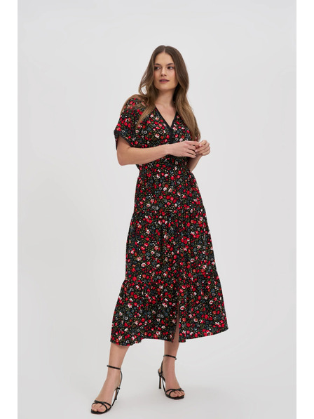 Moodo Rochie damă Moodo roșu-negru