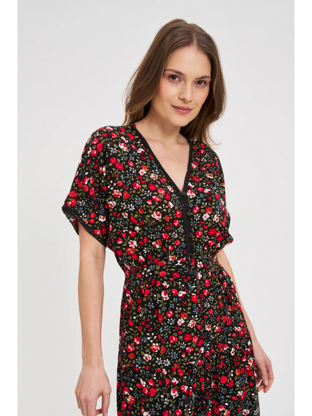 Moodo Rochie damă Moodo roșu-negru