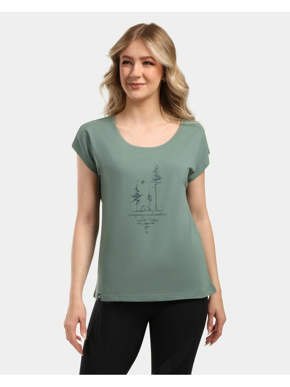Kilpi Tricou din bumbac pentru femei Kilpi ROANE-W Khaki