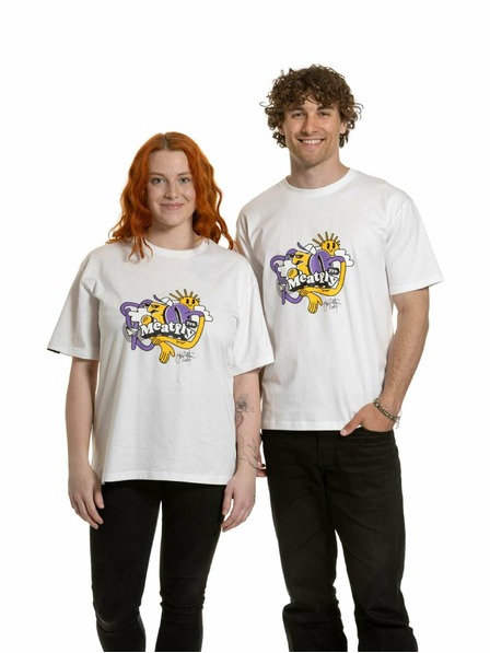 Meatfly Meatfly tricou unisex Carter 30 Groove White
