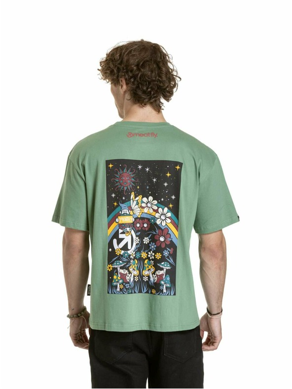 Meatfly Meatfly tricou unisex Dwarf Hydge Green Dwarf