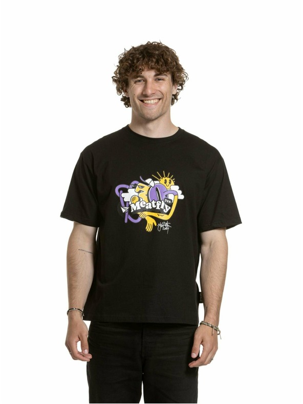 Meatfly Meatfly tricou unisex Carter 30 Groove Black