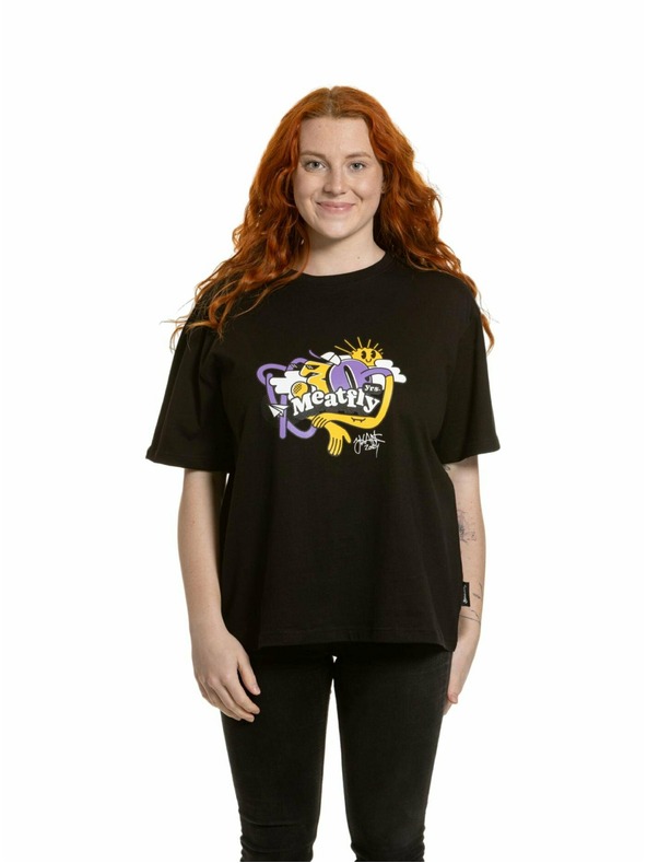 Meatfly Meatfly tricou unisex Carter 30 Groove Black