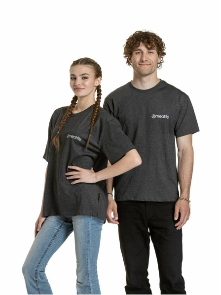 Meatfly Meatfly tricou unisex Minimal Charcoal Heather | Gri