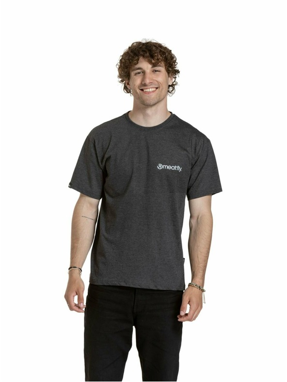 Meatfly Meatfly tricou unisex Minimal Charcoal Heather | Gri