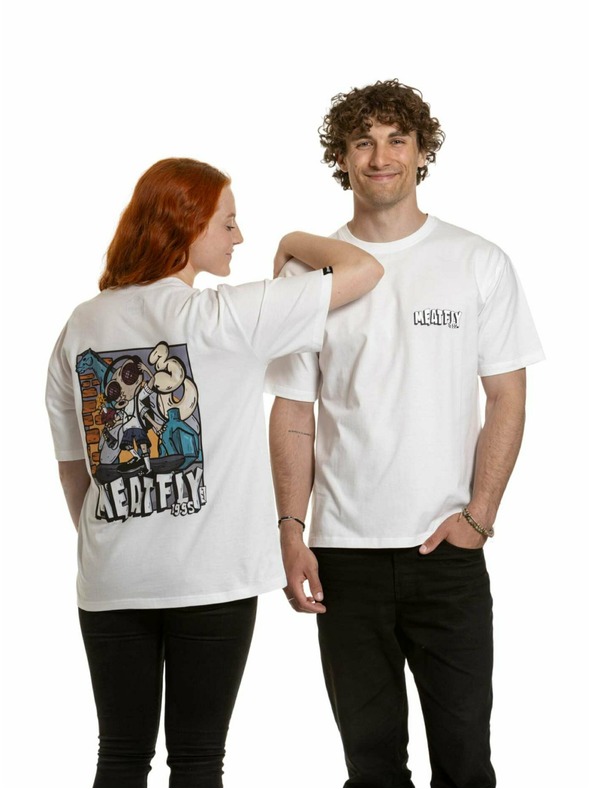 Meatfly Meatfly tricou unisex Carter 30 Fly White