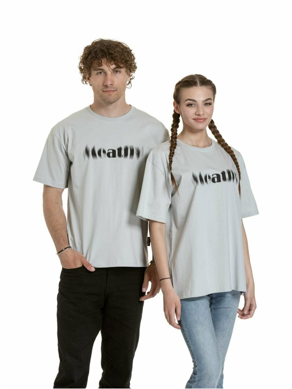 Meatfly Meatfly tricou unisex Domes Stone Blured | Gri