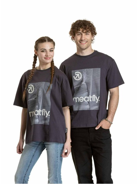 Meatfly Meatfly tricou unisex Junglist Green Yellow Leaf | Gri