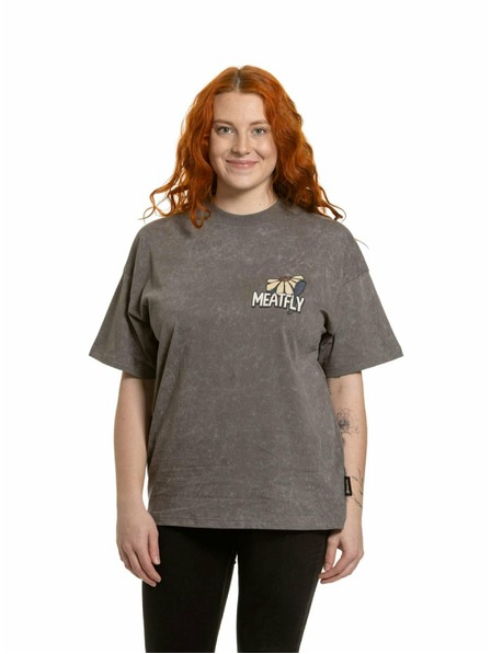 Meatfly Meatfly tricou damă Vexey Pewter Flowers (acid wash) | Multicolor
