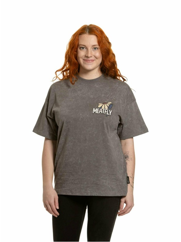 Meatfly Meatfly tricou damă Vexey Pewter Flowers (acid wash) | Multicolor